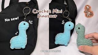 no sew mini dinosaur crochet tutorial | easy amigurumi tutorial for beginners!