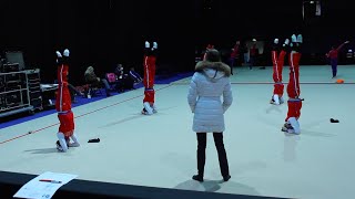 Rhythmic Gymnastics Training - Russian Group Warm Up