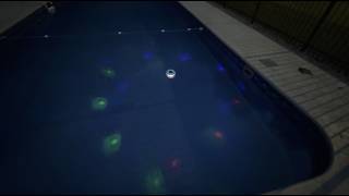 PRAXXIS Solar Chlorine Floater with Rotating Disco Light, Pool Chlorin