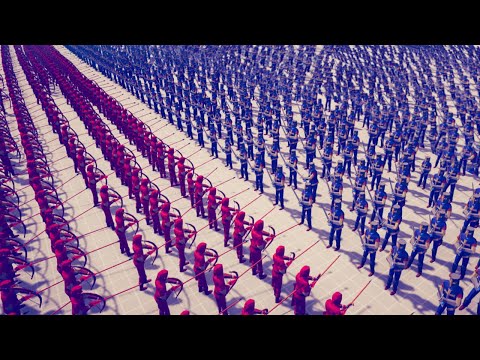 MELEE UNIT 50x vs 50x RANGED UNIT TOURNAMENT #1 - Totally Accurate Battle Simulator TABS