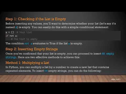 How to Efficiently Insert 68 Empty Strings into a Python List