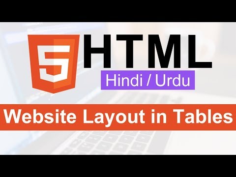 HTML Website Layout in Table Tag Tutorial in Hindi Urdu