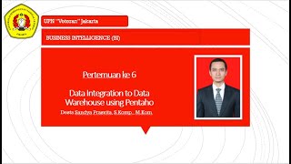 Data Integration to Data Warehouse using Pentaho