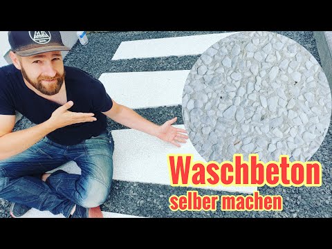 Trittplatten aus Waschbeton selber machen