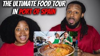 🇹🇹 THE ULTIMATE FOOD TOUR IN PORT OF SPAIN | The Demouchets REACT Trinidad & Tobago