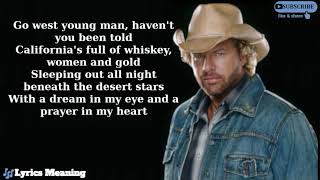 Toby Keith - Should&#39;ve Been A Cowboy | Lyrics Meaning