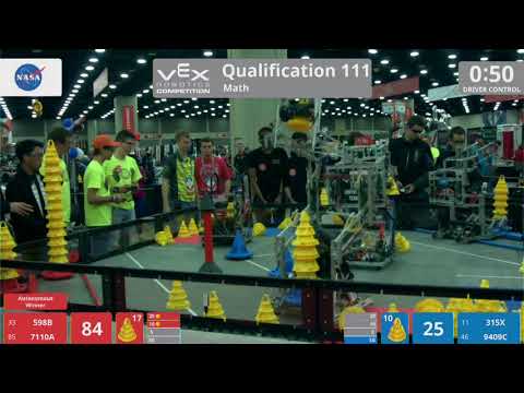 2018 VRC Math Q111 - 598B 7110A vs 315X 9409C - 106 to 83