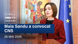 Știrile PRO TV (ORA 20:00) | MAIA SANDU A CONVOCAT CNS | Moldova 