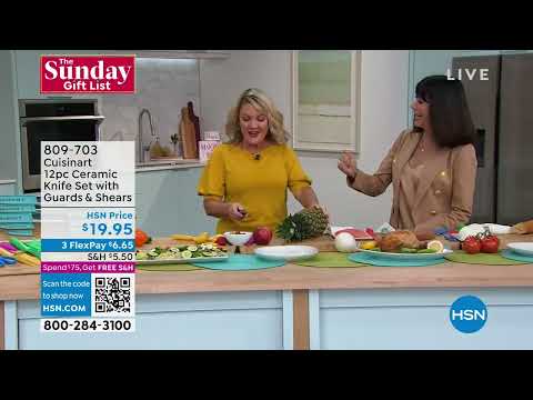 Cuisinart  12piece Ceramic Knife Set with Guards and She...