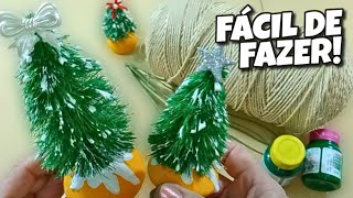 APENAS 3 MATERIAIS! CRIE MINI PINHEIROS COM ESSA IDÉIA GENIAL!