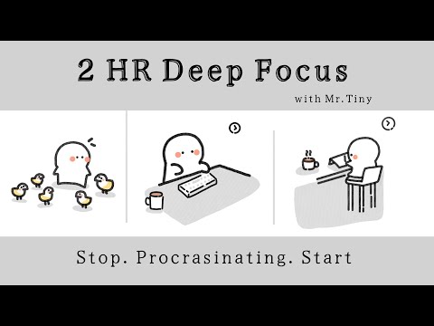 2 HOUR DEEP WORK SESSION | Focus music, pomodoro 50-10