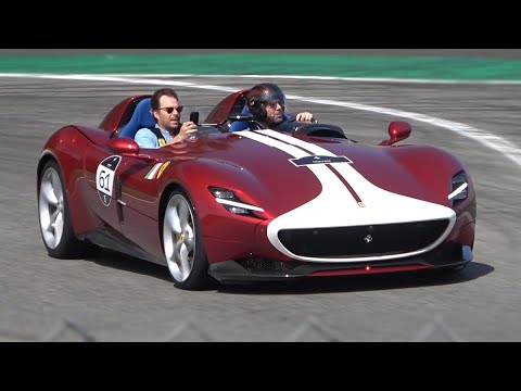 80x Ferrari Monza SP1 & SP2 in Action at Monza Circuit | Ferrari Cavalcade Icona 2022
