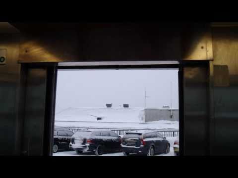 The red KONE Traction elevators @ gallerian NIAN in Gävle..