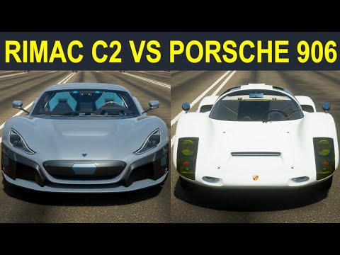 Thumbnail for Forza Horizon 4: Ultimate Drag Race l Rimac C_Two vs. Porsche 906 Carrera by Porsche 906