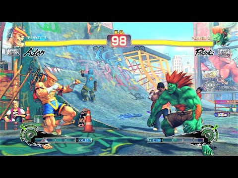 Adon vs Blanka (Hardest AI) - Ultra Street Fighter IV