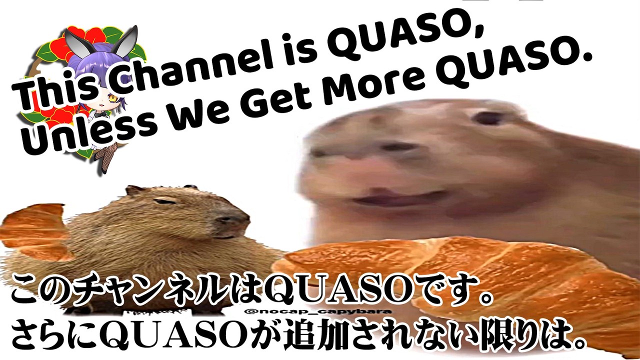 This Channel Is QUASO, Unless We Get More QUASO. | このチャンネルはQUASOです。さらにQUASOが追加されない限りは。