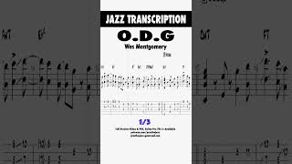 O.D.G (The Road Song) 1/3 - Wes Montgomery 1966, Further Adventures of Jimmy and Wes [Transcription]