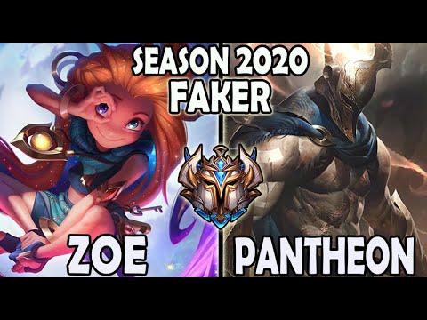 T1 Faker ZOE vs PANTHEON - Lol Ranked Korea
