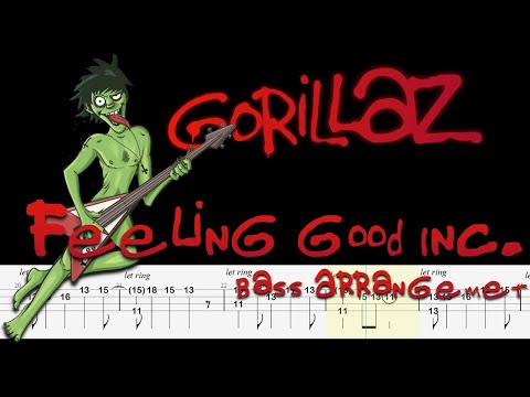 Gorillaz - Feel Good Inc. (Bass Arrangement Tabs and Notation ) By @ChamisBass  #chamisbass