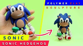 Sculpting SONIC Hedgehog Diorama with polymer clay, the full figure action process