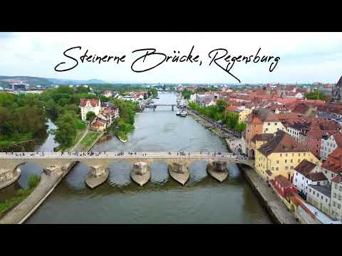 Steinerne Brücke/ Stone Bridge - REGENSBURG by Drone - DJI MINI SE