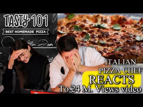 CHEFE DE PIZZA ITALIANO REAGE AO VÍDEO DE PIZZA MAIS VISTO⎮SABOROSO 24 M. VISUALIZAÇÕES