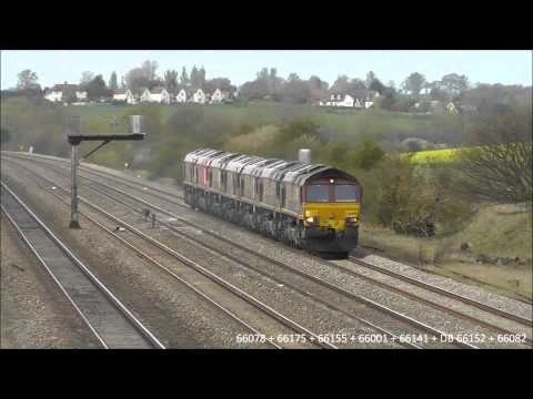 x7 Class 66's in Convoy (0X12) @ Cholsey 14/04/12
