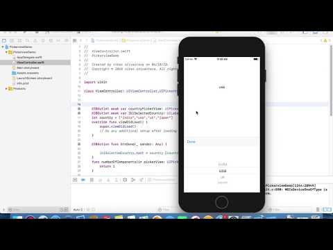 How To Use A Picker View In Xcode 10 (Swift 4.0)