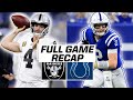 Raiders vs Colts: Derek Carr & Raiders Remain in Playoff Hunt With Win | CBS Sports HQ