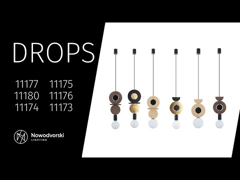 Підвісний світильник Nowodvorski 11180 Drops Wood E27 1x25W IP20 Br