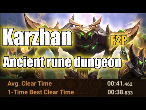 Ancient Runes Karzhan - 100% Safe 43s Avg Speed Team | Summoners War