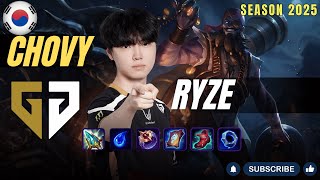 GEN Chovy RYZE vs AURORA Mid - Patch 25.24 KR Ranked