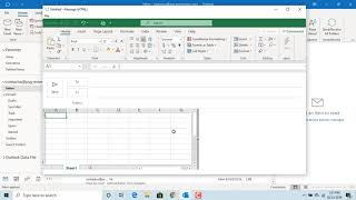 How to Insert or Embed an Object like Excel Work Sheet into an email in Outlook - Office 365