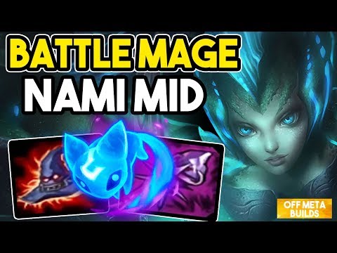 FULL ABILITY POWER BATTLE MAGE NAMI! AGAINST A DIAMOND KATARINA MID?? - League of Legends