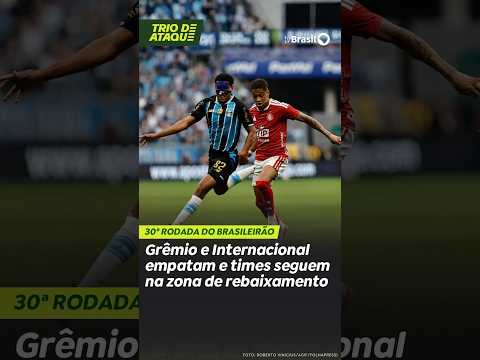 Grêmio e Internacional empatam e times seguem na zona de rebaixamento