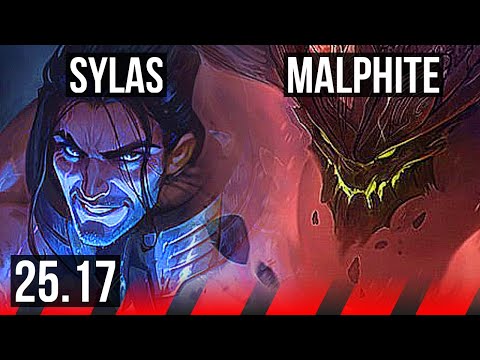 SYLAS vs MALPHITE (TOP) | 10 solo kills, 15/3/4, Dominating | KR Master | 25.17