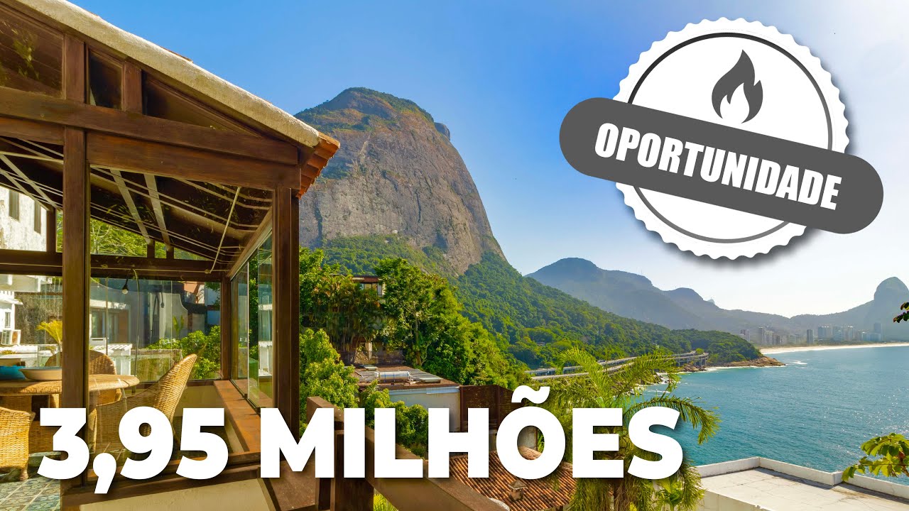 RARIDADE IMPERDÍVEL! Casa no Joá com Vista Mar Deslumbrante e Porteira Fechada por 3.95 Milhões