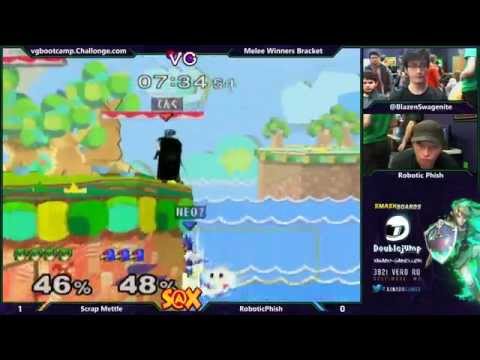 S@X - Scrap Mettle (Marth) Vs. RoboticPhish (Falco) SSBM Tournament - Smash Melee