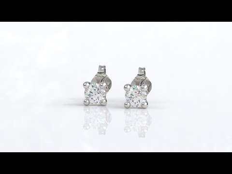 3mm 0.20ct Round Cut Diamond Stud Earrings