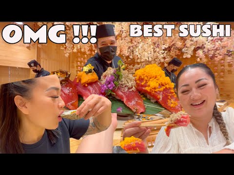 SISTER SUSHI DATE *BEST OMAKASE SUSHI WE'VE EVER HAD | SASVlogs