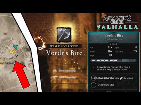 "Vordr's Bite" Flawless Dane 2 Handed Axe Location Guide - Assassin's Creed: Valhalla