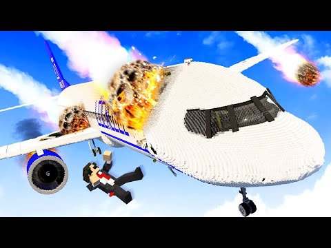 METEOR Storm Causes Plane Crash - Teardown Mods Gameplay
