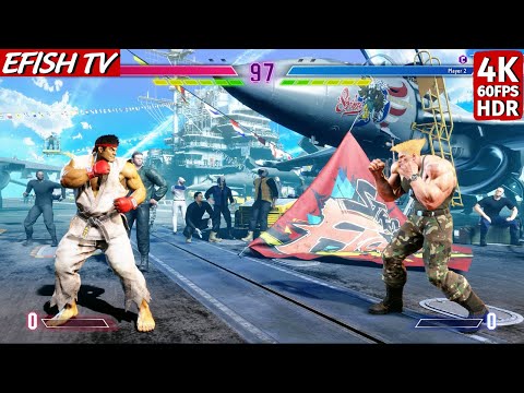 Ryu vs Guile (Hardest AI) - Street Fighter 6 | 4K 60FPS HDR