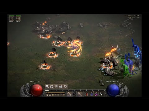 Faith Multishot Bowazon - Cat's Eye amulet test, 7 Cow runs on Players 1 - Diablo 2 Resurrected