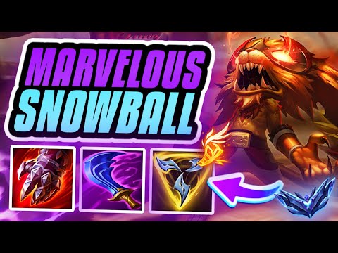 MARVELOUS SNOWBALL VS KAYLE TOP LANE!!! Season 13 Gnar Ranked Gameplay (League of Legends)