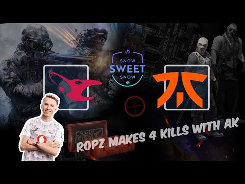 Ropz makes 4 kills with AK, mousesports vs fnatic, Snow Sweet Snow 3
