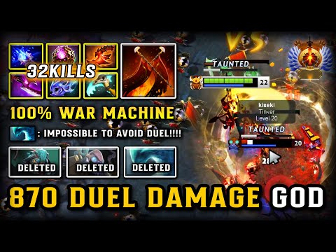 WTF 870 DUEL DAMAGE OFFLANE Legion Commander | 32Kills 100% Become WAR Machine | 7.38c DOTA 2