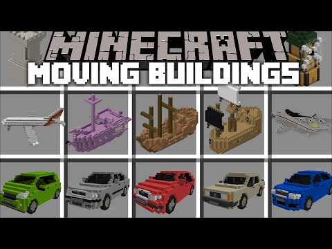 Minecraft DON'T TOUCH THE MOVING BUILDINGS MOD / DANGEROUS INSTANT STRUCTURES !! Minecraft Mods