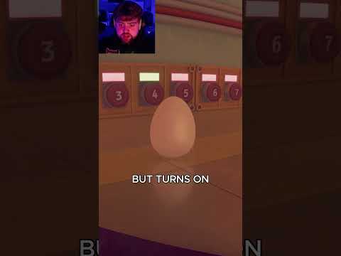 Completing the button puzzle in EGGING ON!