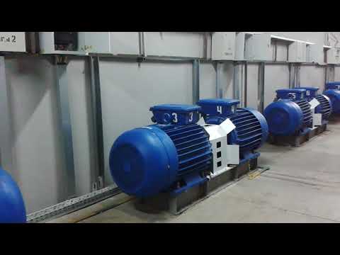 Smooth start of 6 motor generators of 160 kW.